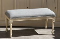 Louis XVI classic style upholstered bench FELICIE JCB INT&Eacute;RIEURS
