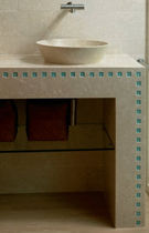 marble counter top washbasin with counter  Ceramica Decorativa
