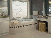 marble look porcelain stoneware floor tile (FloorScore certified, low VOC emissions) EMPIRE Crossville