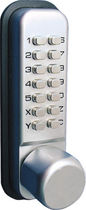 mechanical combination door lock for light use KABA MECHANICAL PUSH BUTTON LOCK, KNOB WITH HOLDBACK  H&auml;fele GmbH & Co KG