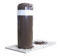 mechanical retractable bollard BORNE LUBERON ESCAMOTABLE SEMI AUTOMATIQUE AMCO