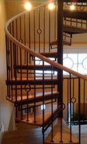 metal and wood railing  STAIRWAYS inc