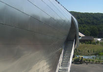 metal facade cladding: steel extruded panels LAKE WHITNEY Zahner