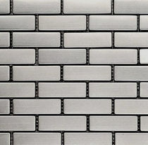 metal mosaic tile BRICK (Satinado HL-64x20) The Inox in Color