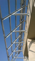 metal structure (for glazed curved decking)  Tenesol