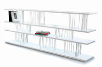 minimalist design lacquered low shelf STIX by Benninghoff & Bond COVO