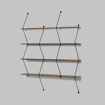 minimalist design wooden and metal wall shelf CLIMB by Bashko Trybek LA CHANCE