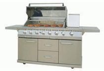 mobile gas barbecue (stainless steel) BARBACOA CB-6 HERGOM