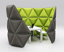 modular small office partition in recyclable fabric FORMKIND SYSTEM formkind