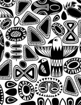 motif cotton fabric TOTEM by Ulrika Gyllstad Bantie