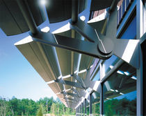 motorized swinging solar shading 1600 POWERSHADE&reg; ALCOA ARCHITECTURAL PRODUCTS