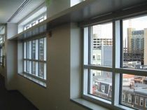 motorized swinging solar shading INLIGHTEN&reg; LIGHT SHELF ALCOA ARCHITECTURAL PRODUCTS