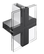 mullion and transom curtain wall (aluminium and glass) CLEARWALL&trade; Kawneer