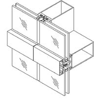 mullion and transom curtain wall (aluminium and glass) EFG 800     PITTCO ARCHITECTURAL METALS INC