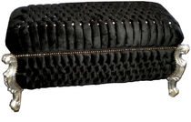 new baroque design bench SILVER BLING BLING STONES Casa Padrino / Demotex GmbH
