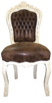 new baroque design chair BROWN / CREME Casa Padrino / Demotex GmbH