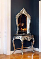 new baroque design sideboard table SILVER Casa Padrino / Demotex GmbH