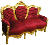 new baroque design sofa KING BORDEAUX / GOLD Casa Padrino / Demotex GmbH