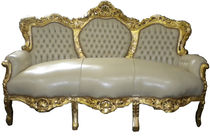 new baroque design sofa KING CREME / GOLD Casa Padrino / Demotex GmbH