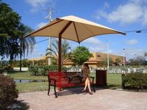 offset patio umbrella SINGLE POST Shade Systems