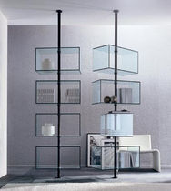 original design glass and metal shelf DOMINO by T. Colzani Porada