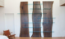 original design glass and wood shelf 0090.1 JOHN HOUSHMAND