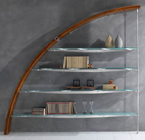 original design glass and wood shelf AURORA LA CITTA'