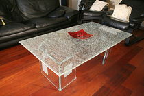 original design glass coffee table CLASSICA Miroiterie RIGHETTI