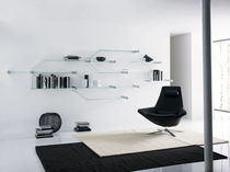 original design glass wall shelf TRANSISTOR design Barberini & Gunnell TONELLI Design