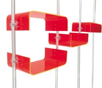 original design plastic bookcase FLUOSHOP SHELVING SYSTEM PAXTON