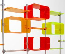 original design plastic modular shelf FLUOSHOP SHELVING PAXTON