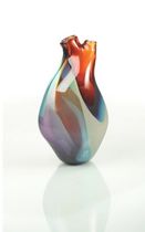 original design vase (blown glass) VENTRICLE TSUNAMI GLASSWORKS