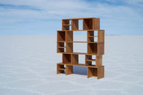 original design wooden modular shelf HU by Paolo Cogliati TOTEM