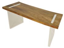 original design writing desk SALVAGED TEAK WOOD FLOATING DESK Rotsen Furniture