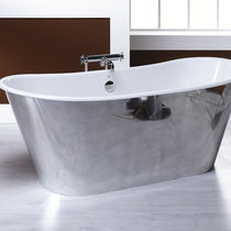 oval enameled cast iron bath-tub IRIS  BLEU PROVENCE