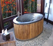 oval stainless steel bath-tub BAMBOO ELLIPSE Diamond Spas