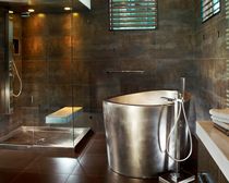 oval stainless steel bath-tub 42" x 35" Diamond Spas