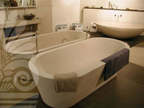 oval two seater stone bath-tub DUO : LIMESTONE LimeStone Gallery
