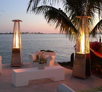 patio heater THE BONFIRE TORCH FLAME PATIO AND DECK GAS HEATER Infinita Corporation