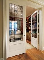 patterned glass pane swing door VENETIA 8424 SIMPSON