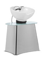 pedestal washbasin for hairdressers ROLLING ACB MOBILIARIO MET&Aacute;LICO
