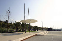 pergola for public spaces (galvanized steel, wood) by Agence GUILLERMIN SARRAGALA
