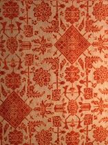 persian motif rug in wool (handmade) DIAMOND-AND-FLOWE Torana Carpets
