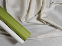 plain silk fabric VERDE CHIARO AND BLEACHED SILVER  DE GOURNAY