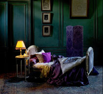 plain silk fabric  AMETHYST, WOOD ASH AND WATERY SUNSHINE DE GOURNAY