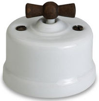 porcelain rotary light switch GARBY: WHITE OLD FONTINI
