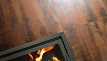 porcelain stoneware floor tile: metallic look METAL EFFECT CEMENT : METEOR OXYDO Ceracasa Ceramica