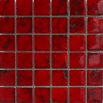 porcelain stoneware mosaic tile SARDEGNA: SARDEGNA MOSAICO ROSSO 48 Lifetile