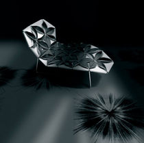 porcelain stoneware tile: floral pattern BLACKFLOWERS VIVA Ceramica