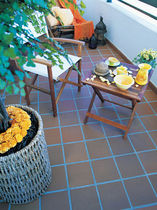 porcelain stoneware tile for exterior floors SOLOGR&Eacute;S : HAZELNUT Soladrilho